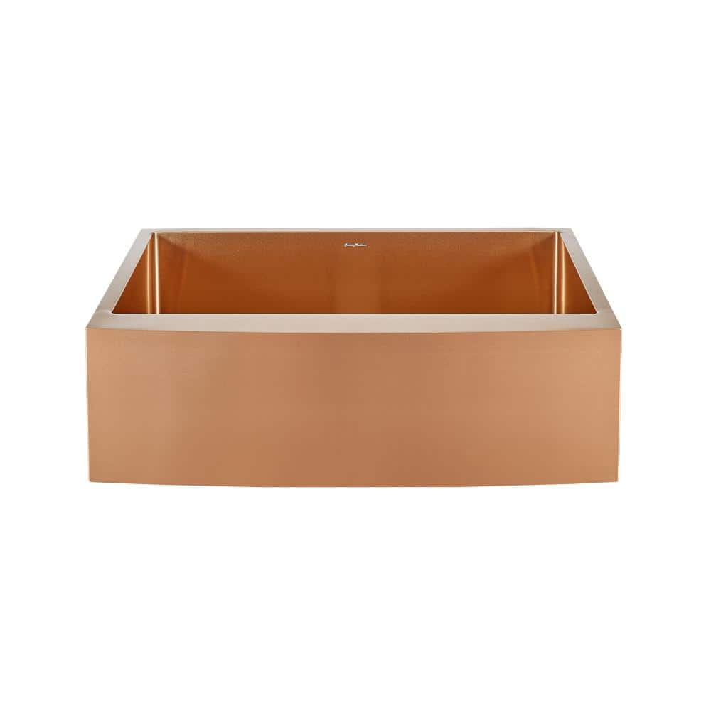Rivage 30" Rose Gold Stainless Steel Farmhouse Kitchen Sink