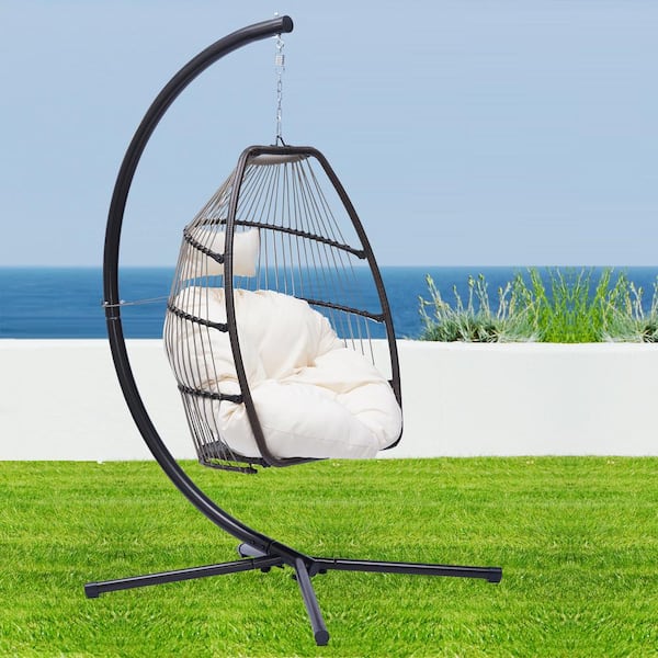 Buy Wholesale China Rattan Swing Egg Chair With Handles, Hammock Chair,  Hanging Chair Cushion With Stand 41x28x45 & Rattan Swing Chair With  Handles at USD 75