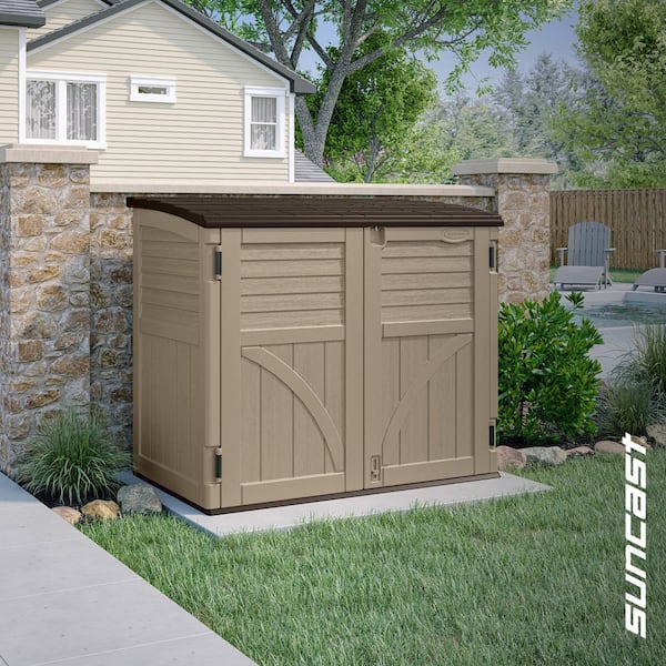 2 ft. 8 in. x 4 ft. 5 in. x 3 ft. 9.5 in. Resin Horizontal Storage Shed
