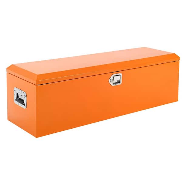 48 in. Orange Metal Heavy Duty Truck Tool Box with Lock and Key