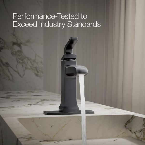 KOHLER Rubicon Single Hole Single Handle Bathroom Faucet in Matte