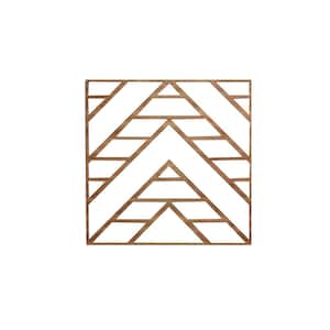 15-3/8" x 15-3/8" x 1/4" Medium Gilcrest Decorative Fretwork Wood Wall Panels, Walnut (20-Pack)
