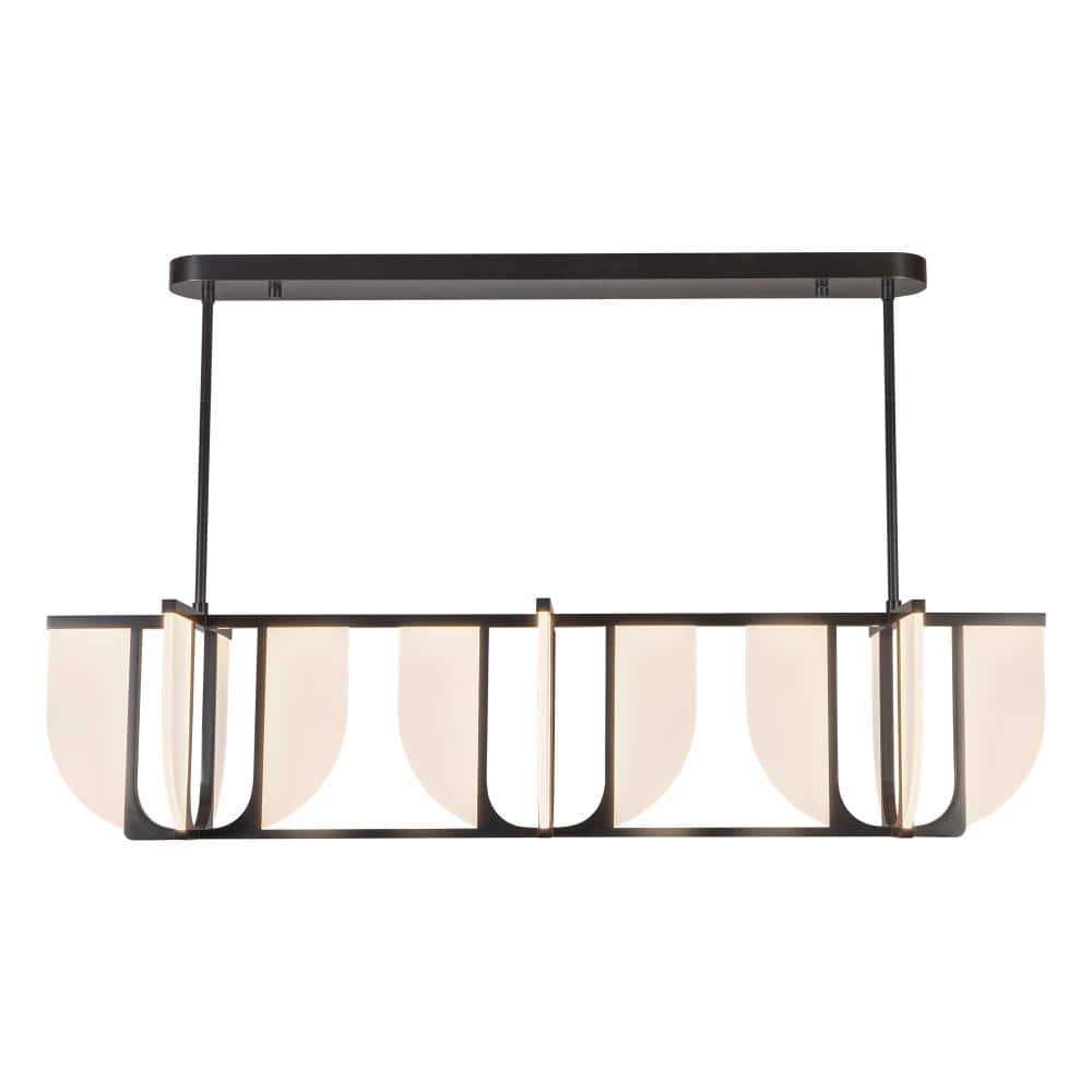 Anders 59-in Urban Bronze dimmable LED Linear Pendant price history on PriceWatchPro