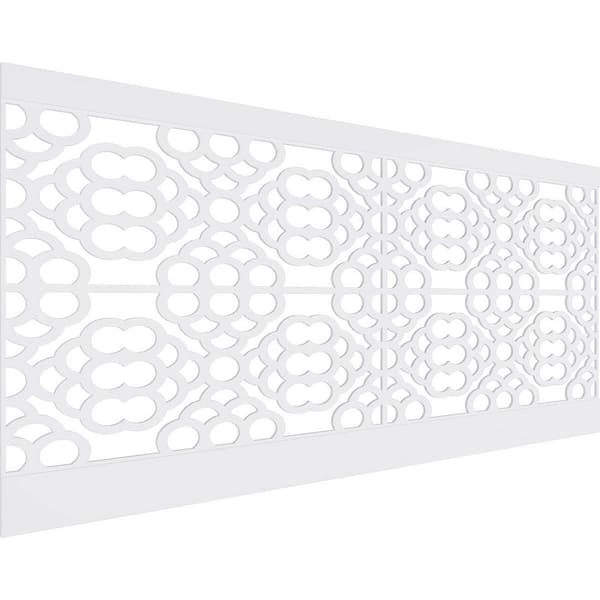 Ekena Millwork 44 in. H x 94-1/2 in. W 28.92 sq. ft. Harlingen PVC Wainscot Paneling Kit