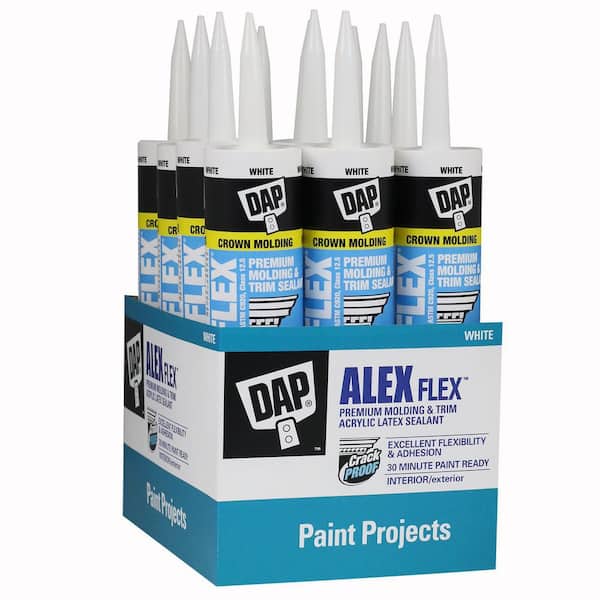 DAP Alex Flex 10.1 oz. White Premium Molding and Trim Sealant (12-Pack)