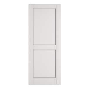 SOCBAZZAR 30 in. x 80 in. 2-Panel Shaker Solid Core White Primed