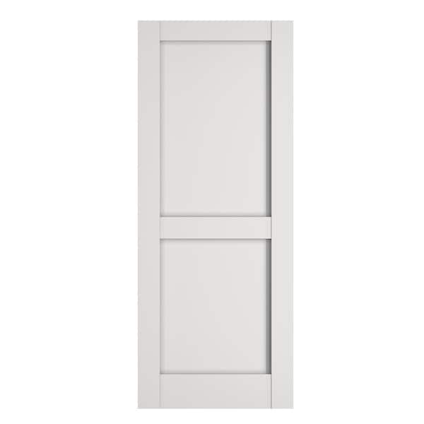 SOCBAZZAR 30 in. x 80 in. 2-Panel Shaker Solid Core White Primed Composite MDF Interior Door Slab No Hardware Included
