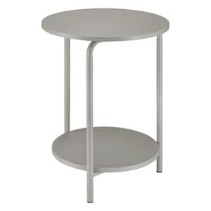 Elgin Metal 15.75 in. Accent End Table in Grey