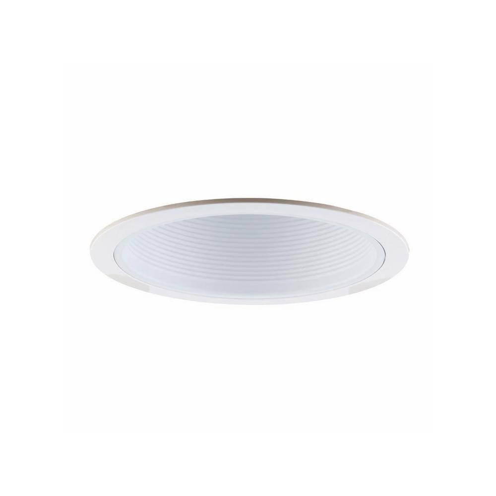 Design House 6 in. White Narrow Recessed Light Baffle Trim 519918 The
