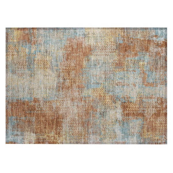 Chantille Machine Washable Indoor/Outdoor Abstract ACN2790 Paprika 2 ft. x 3 ft. Accent Rug