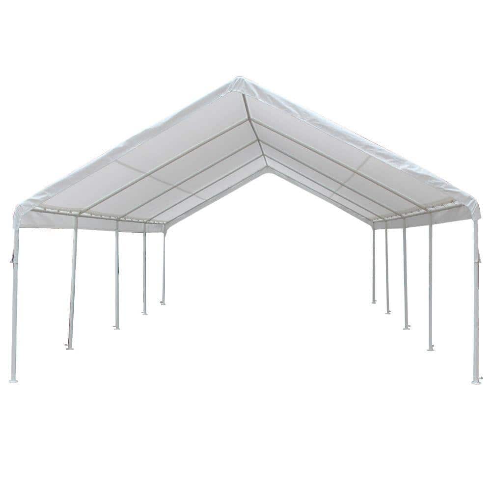 King Canopy Hercules 18 Ft W X 27 Ft D Steel Frame Canopy Hc1827pc The Home Depot
