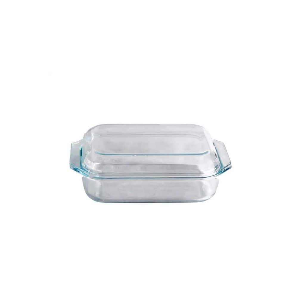 1.4 qt. Small Tempered Glass Casserole Dish with Lid, 8.5 in. x 6.1 in. Rectangular Casserole Dish for Oven price history on PriceWatchPro