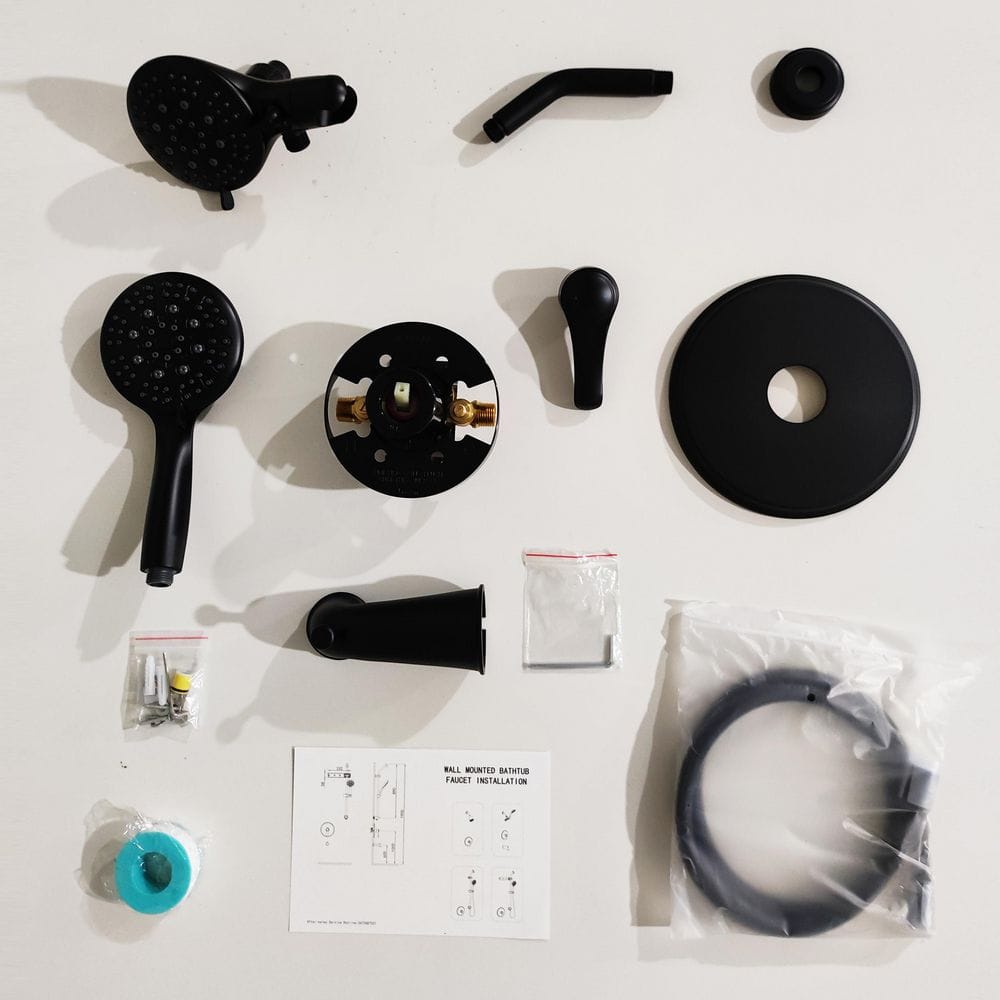 Matte Black Multi-Head Wall Mounted Shower System