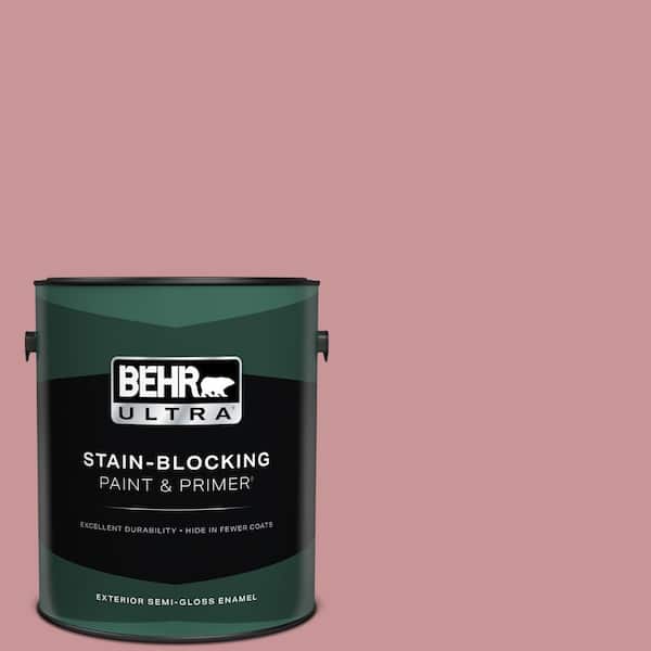1 Gal. #S140-4A Dusty Rose Semi-Gloss Enamel Exterior Paint and Primer