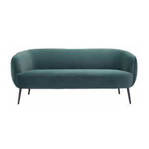 Amelia 70.1 in. Square Arm Polyester Rectangle Sofa in. Green