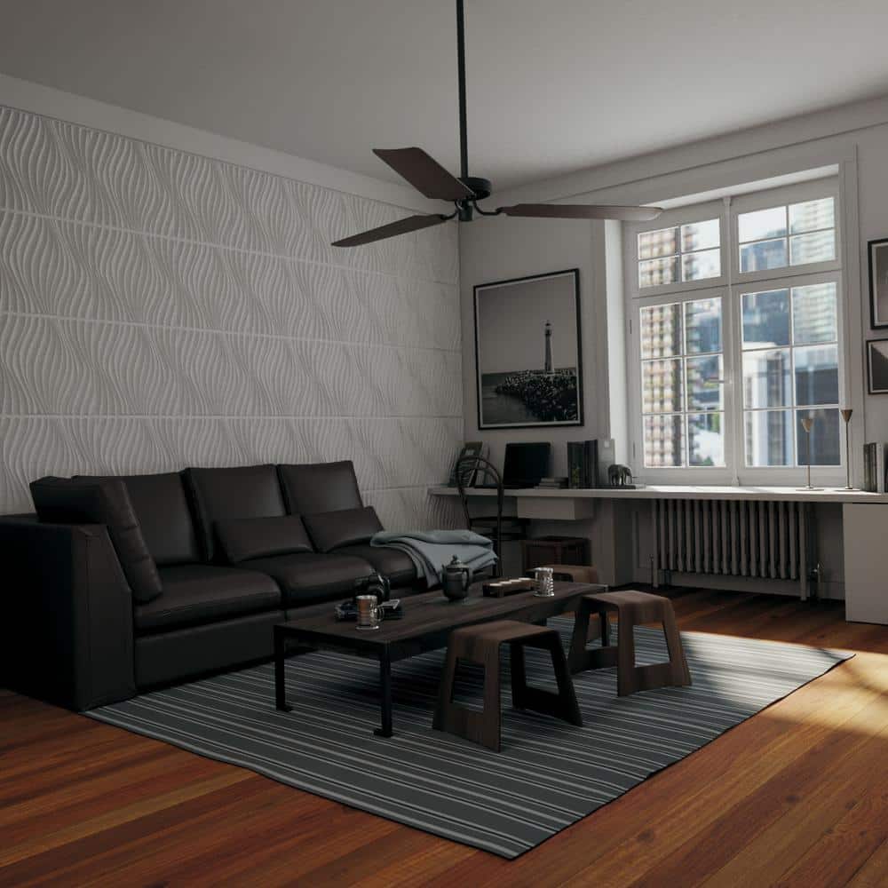 White Textured PVC 3D Decorative Wall Panels, 20-Pack