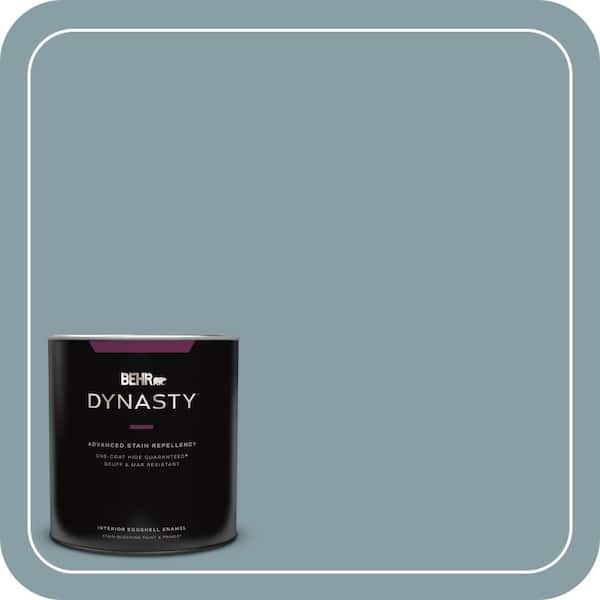 1 qt. #BNC-18 Aqua Gray Eggshell Enamel Interior Stain-Blocking Paint and Primer