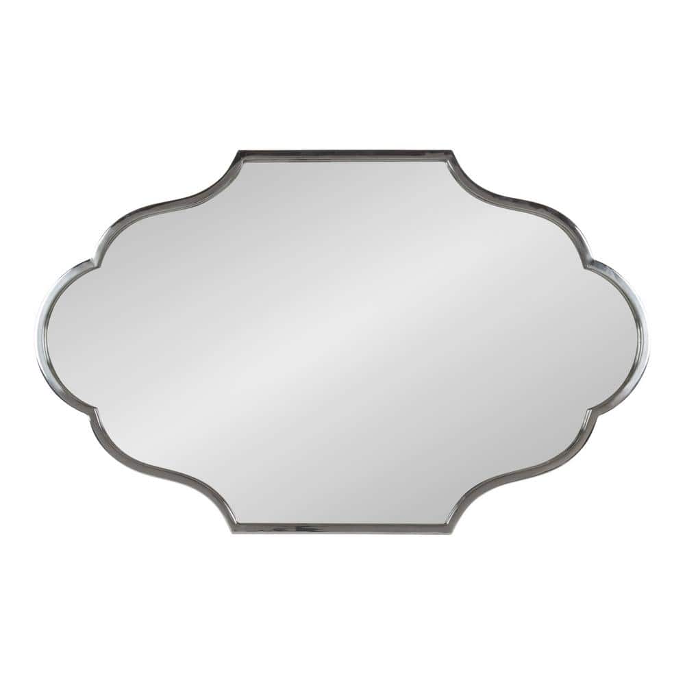 Rowla Scalloped Silver Stainless Steel Wall Mirror