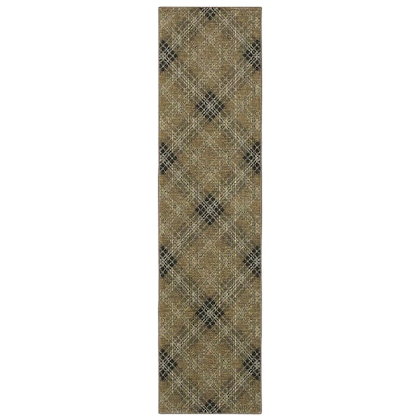 Mohawk Home Russell Earth 2 ft. 6 in. x 6 ft. Plaid Runner Rug