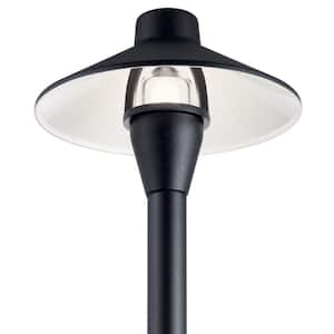 Low Voltage 6.75 in. Textured Black Hardwired Weather Resistant Path Light with No Bulbs Included