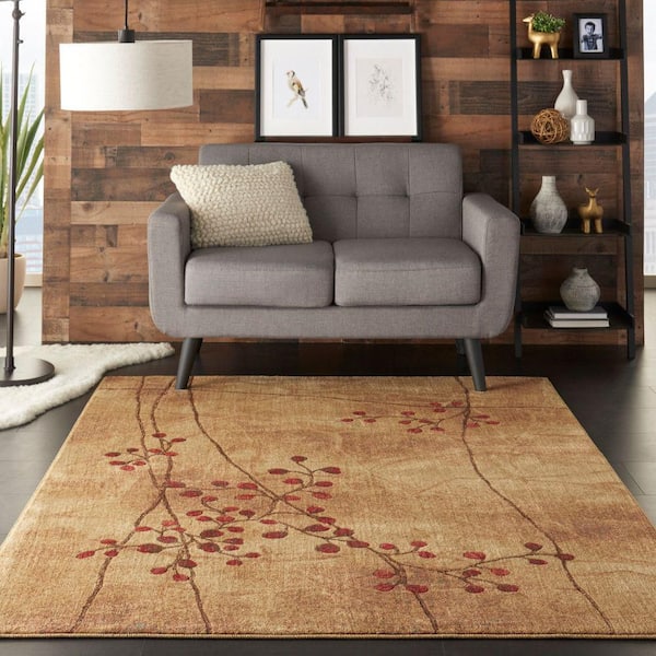 Somerset Latte 6 ft. x 9 ft. Oriental Modern Area Rug