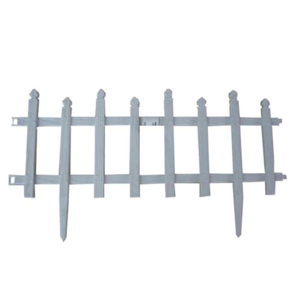 Southern Patio 23-3/4 in. White Plastic Cape Cod Garden Fencing