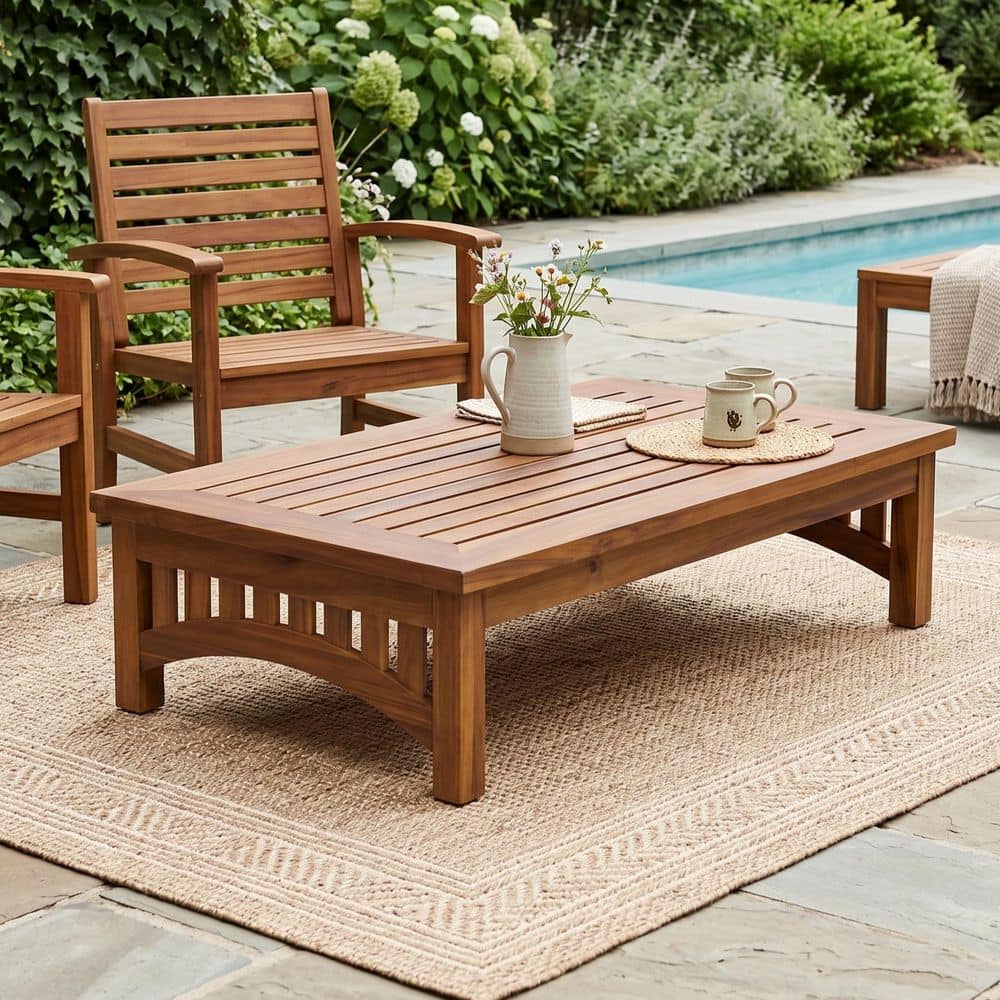 CHRISTOPHER KNIGHT HOME George Natural Acacia Wood Outdoor Patio