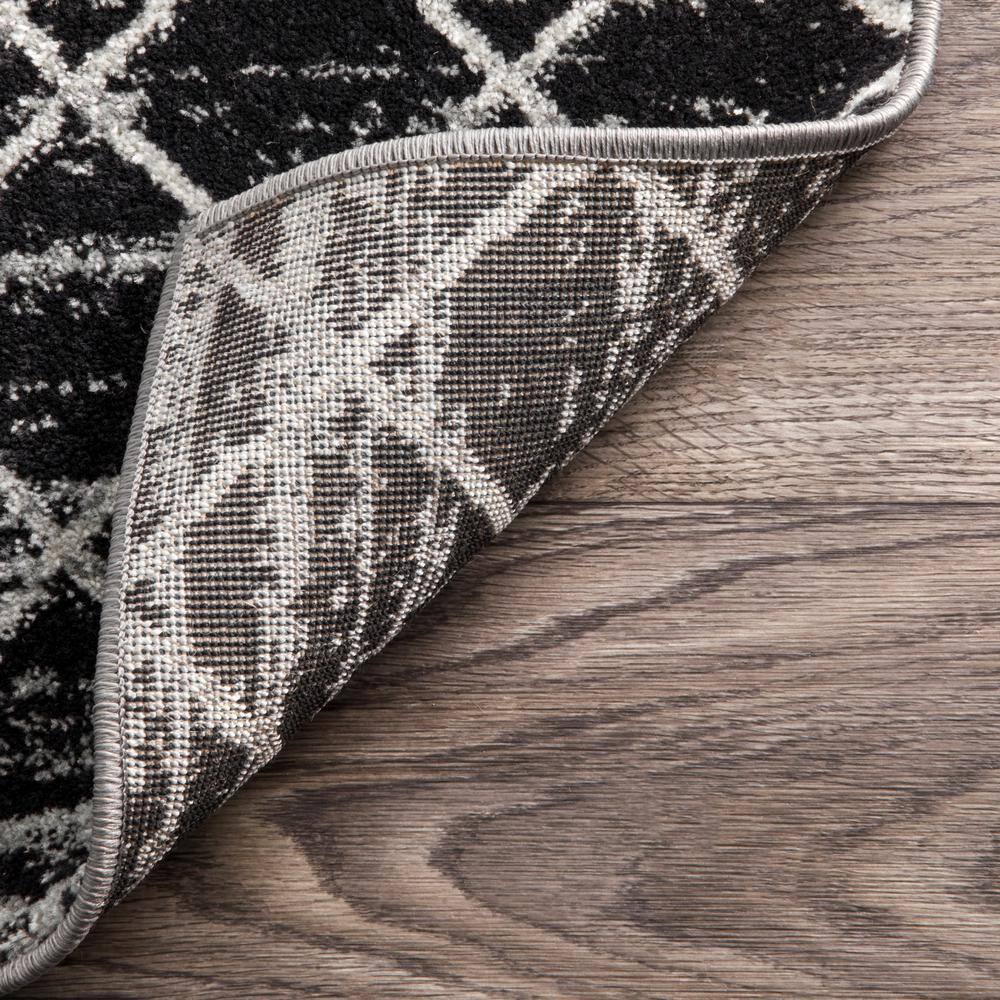 Handmade Moroccan-Inspired Black Synthetic Area Rug 62"x24"