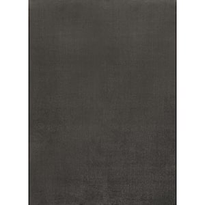 Twyla Classic Dark Gray 3 ft. x 5 ft. Solid Low-Pile Machine-Washable Area Rug