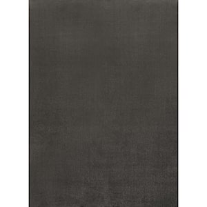 Twyla Classic Dark Gray 5 ft. x 8 ft. Solid Low-Pile Machine-Washable Area Rug