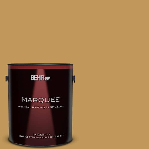 BEHR MARQUEE 1 gal. #330D-6 Townhouse Tan Flat Exterior Paint & Primer