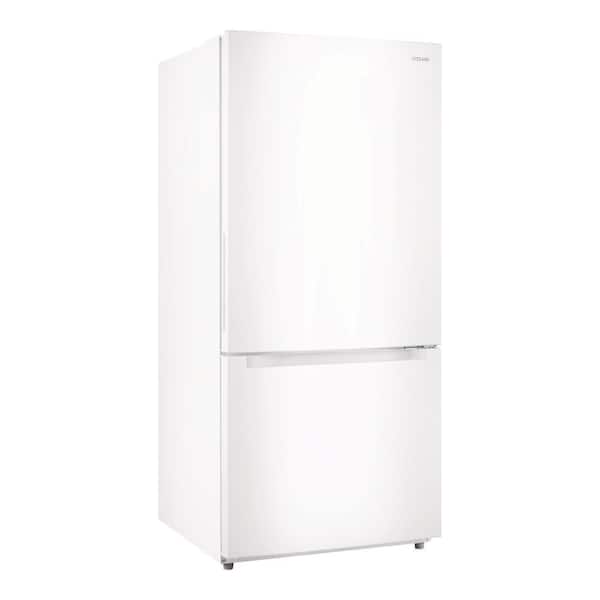 30 in. 18.7 cu. ft. Standard-Depth Bottom Freezer Refrigerator in White, Garage-Ready