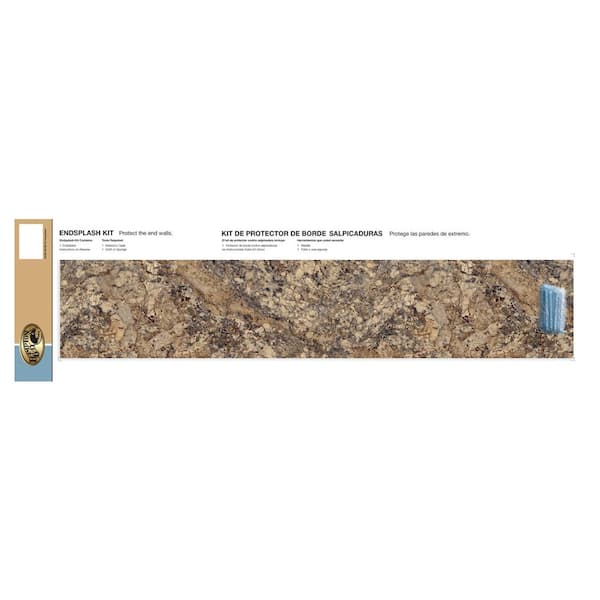 Hampton Bay Winter Carnival Endsplash Kit for Laminate Countertop with Full-Wrap Ogee Edge and Loose Backsplash