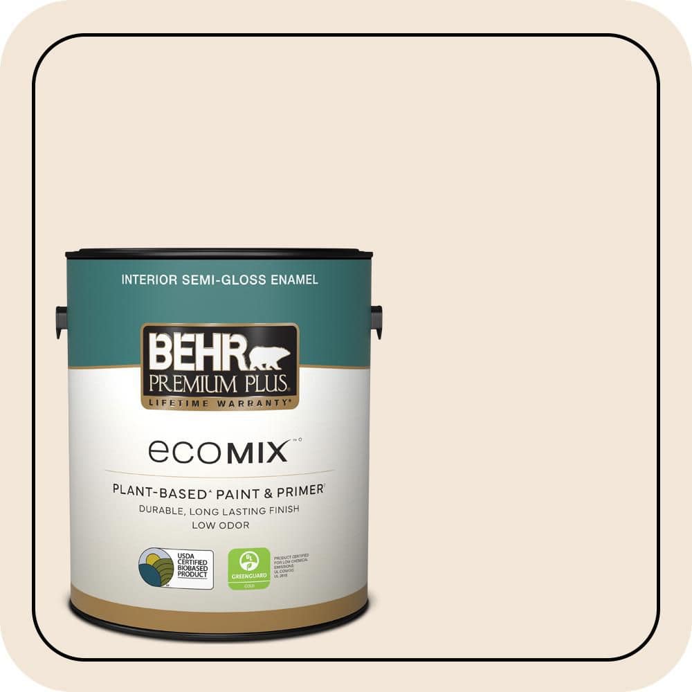 1 gal. #PPU3-04 Ballet White Semi-Gloss Enamel EcoMix Plant-Based Interior Paint & Primer price history on PriceWatchPro