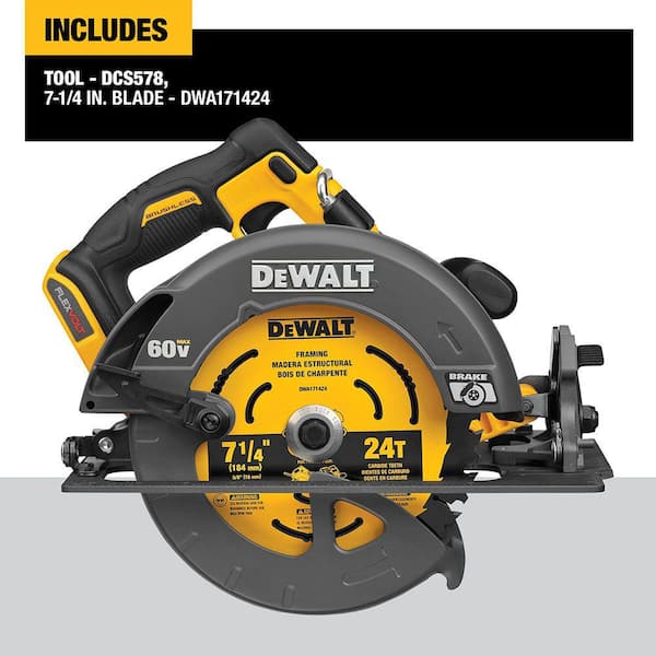 DEWALT FLEXVOLT 60V MAX Cordless Brushless 7-1/4 in