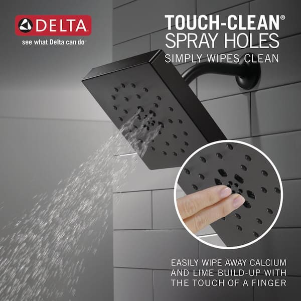 Delta 4-Spray Patterns 1.75 GPM 7.69 in. Wall Mount Fixed Shower