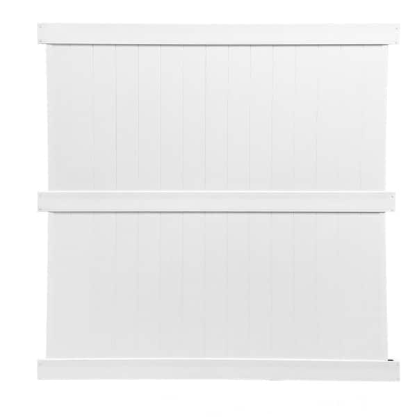 Weatherables Augusta 6 ft. H x 6 ft. W White Vinyl Privacy Fence Panel Kit