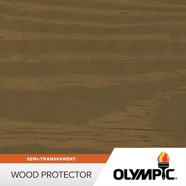 Olympic Wood Protector 1 gal. ST-2009 Dark Ash Exterior Semi-Transparent Stain Plus Sealer in One
