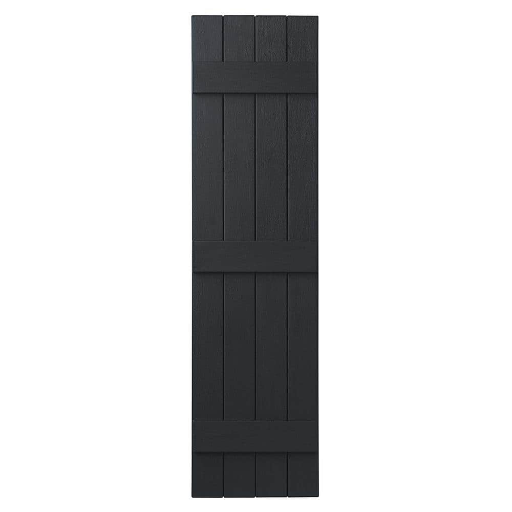 15 in. x 67 in. Polypropylene 4-Board Closed Board and Batten Shutters Pair in Blackwatch Green