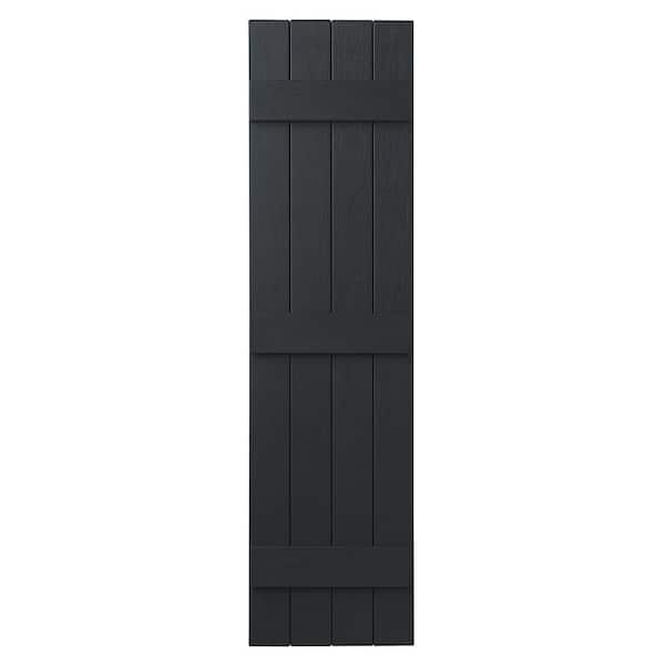 Ply Gem 15 in. x 67 in. Polypropylene 4-Board Closed Board and Batten Shutters Pair in Blackwatch Green