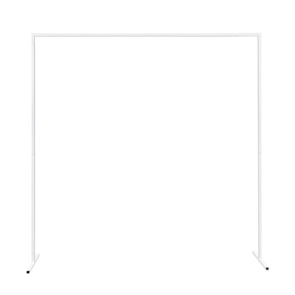 78.8 in. x 78.8 in. Square White Metal Arch Wedding Garden Backdrop Decoration Arbor