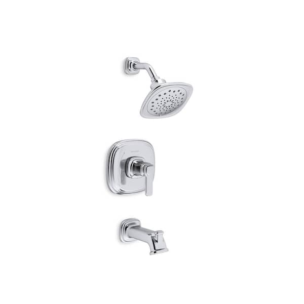 KOHLER Numista Single-Handle 3-Spray Wall-Mount Tub and Shower Faucet in Polished Chrome (Valve Included)