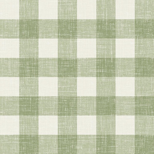 Herb Bebe Gingham Paper Unpasted Nonwoven Wallpaper Roll 60.75 sq. ft.