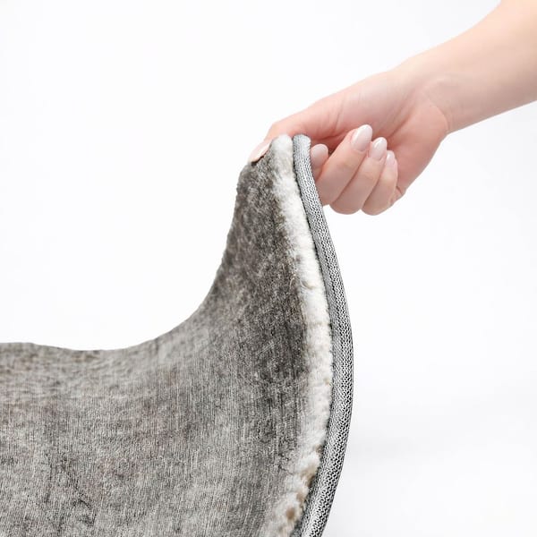 Dream Shag Premium Machine Washable Abstract ADS658 Gray 5 ft. x 7 ft. 6 in. Area Rug