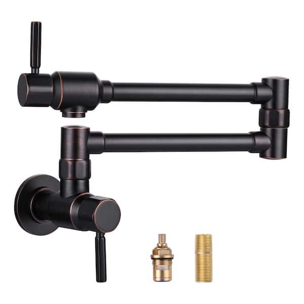 ALEASHA Wall Mounted Pot Filler in Oil Rubbed Bronze AL-1A56RB - The ...