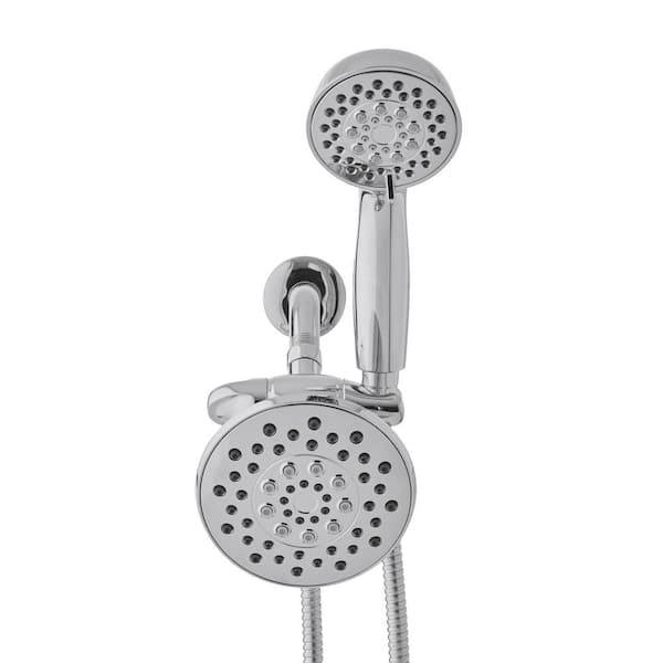 6-spray 5.51 in. Dual Shower Head and Handheld Shower Head in Chrome 6-spray 5.51 in. Dual Shower Head and Handheld Shower Head in Chrome