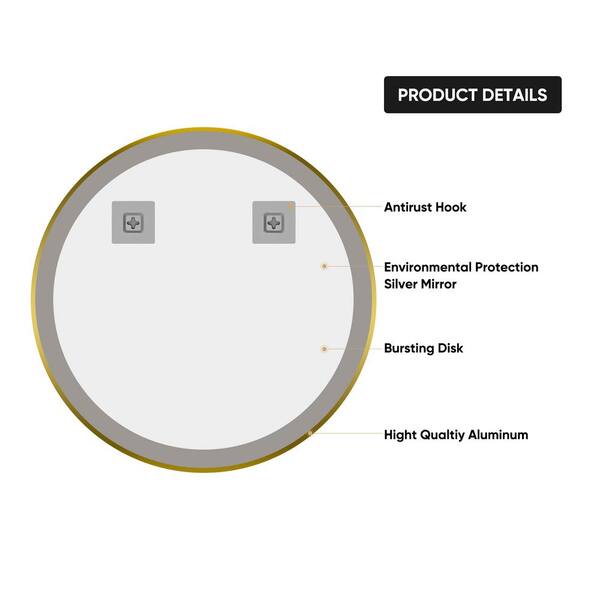 Reviews for ELLO&ALLO 24 in. W x 24 in. H Round Framed Wall