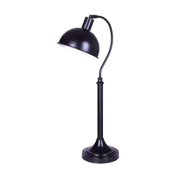 Fangio Lighting 25 in. Black Metal Task Lamp with Matching Shade