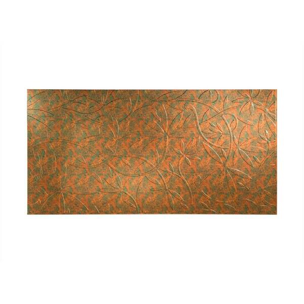 Fasade 96 in. x 48 in. Audrey Decorative Wall Panel in Copper Fantasy