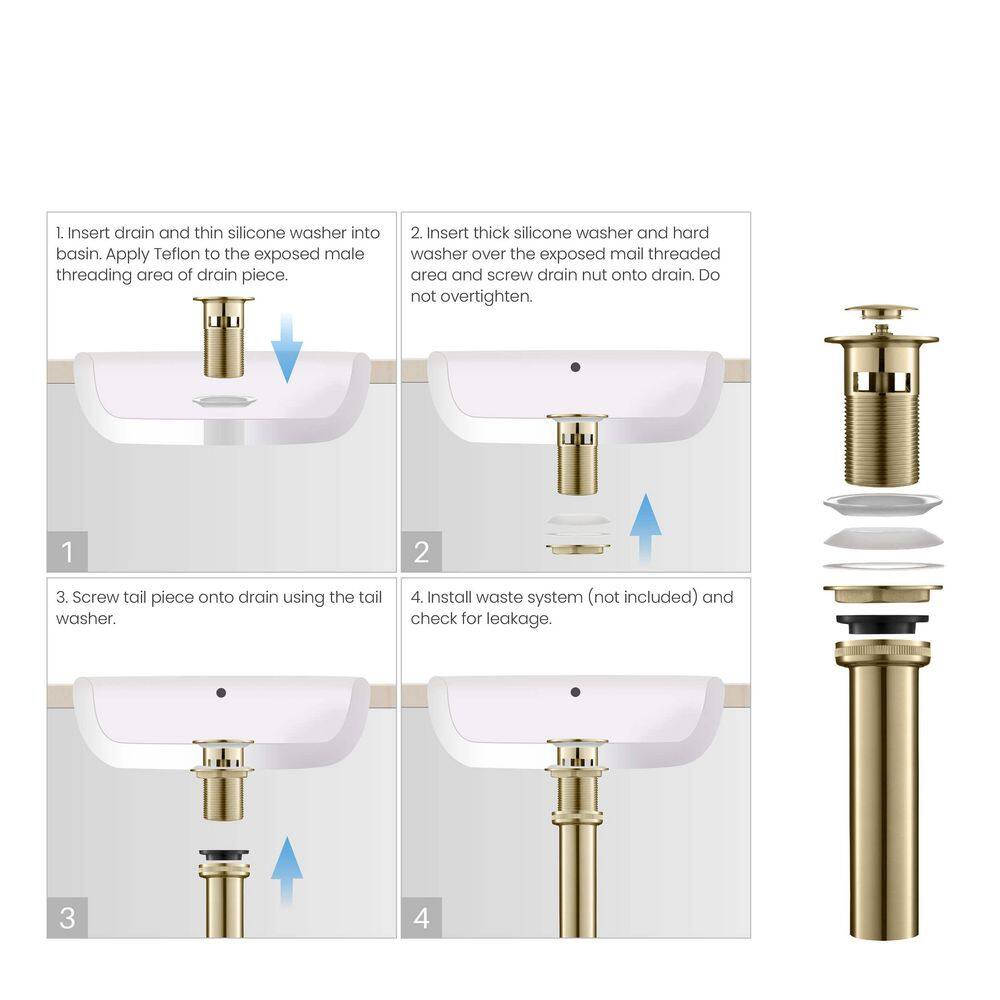 Elegant Brushed Gold Solid Brass Bathroom Faucet with Ergonomic Handle